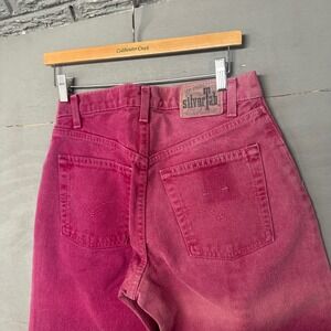 Vintage Levis SilverTab Relaxed Fit Jeans Magenta Pink W30 L36 Made in USA